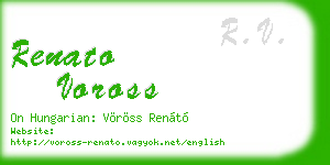 renato voross business card