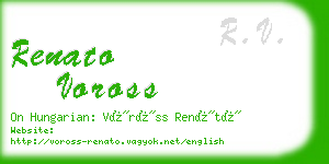 renato voross business card